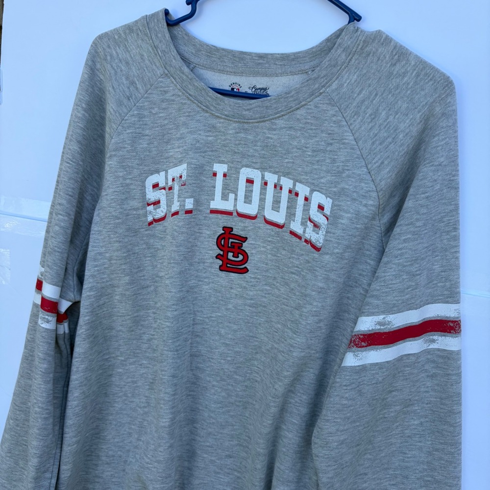 Campus Lifestyle St Louis Cardinals MLB Sweatshirt Gray Raglan Women Large L